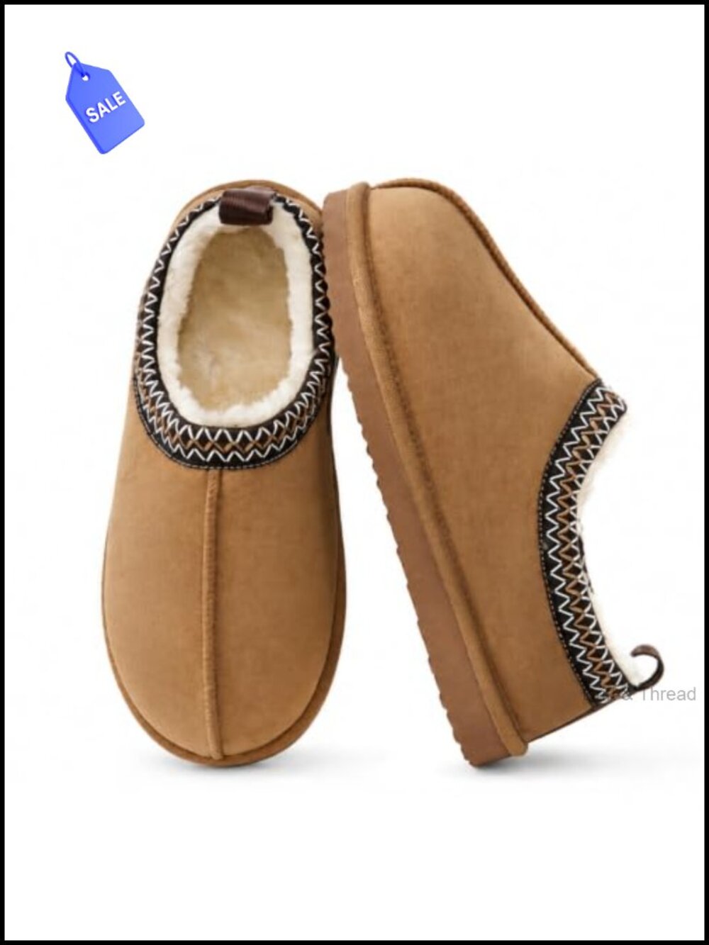 Fuzzy Memory Foam House Slippers Faux Suede Faux Fur Lined Platform